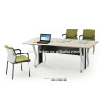 Cheap price melamine desktop meeting table with steel frame